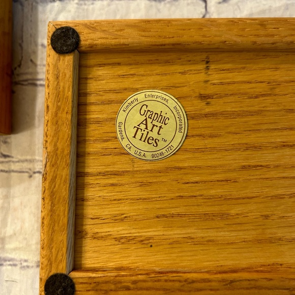 GRAPHIC ART TILES KIMBERLY ENTERPRISES DOG TRINKET WOOD BOX USA MADE - Picture 3 of 8